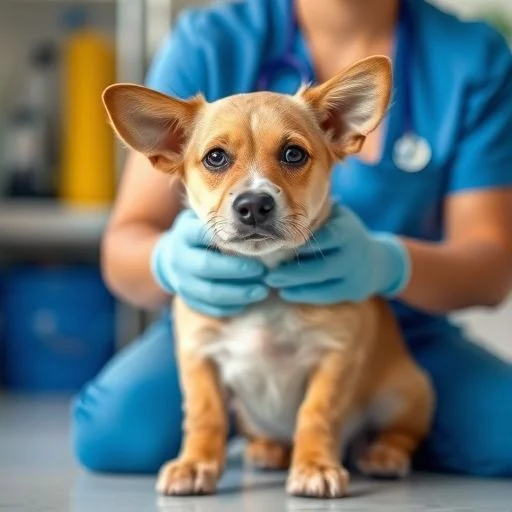 A dynamic Border Collie captured mid-leap, joyfully retrieving a vibrant frisbee in a lush green park during golden hour, depicting athleticism and happiness.